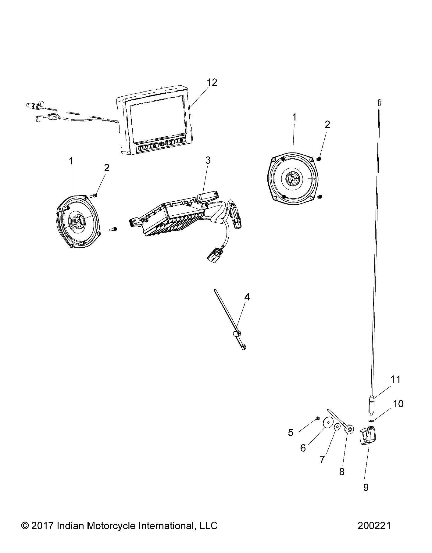 Image is loading Victory-Motorcycles-ANTENNAMAST-AM-FM-33-039-4012213-