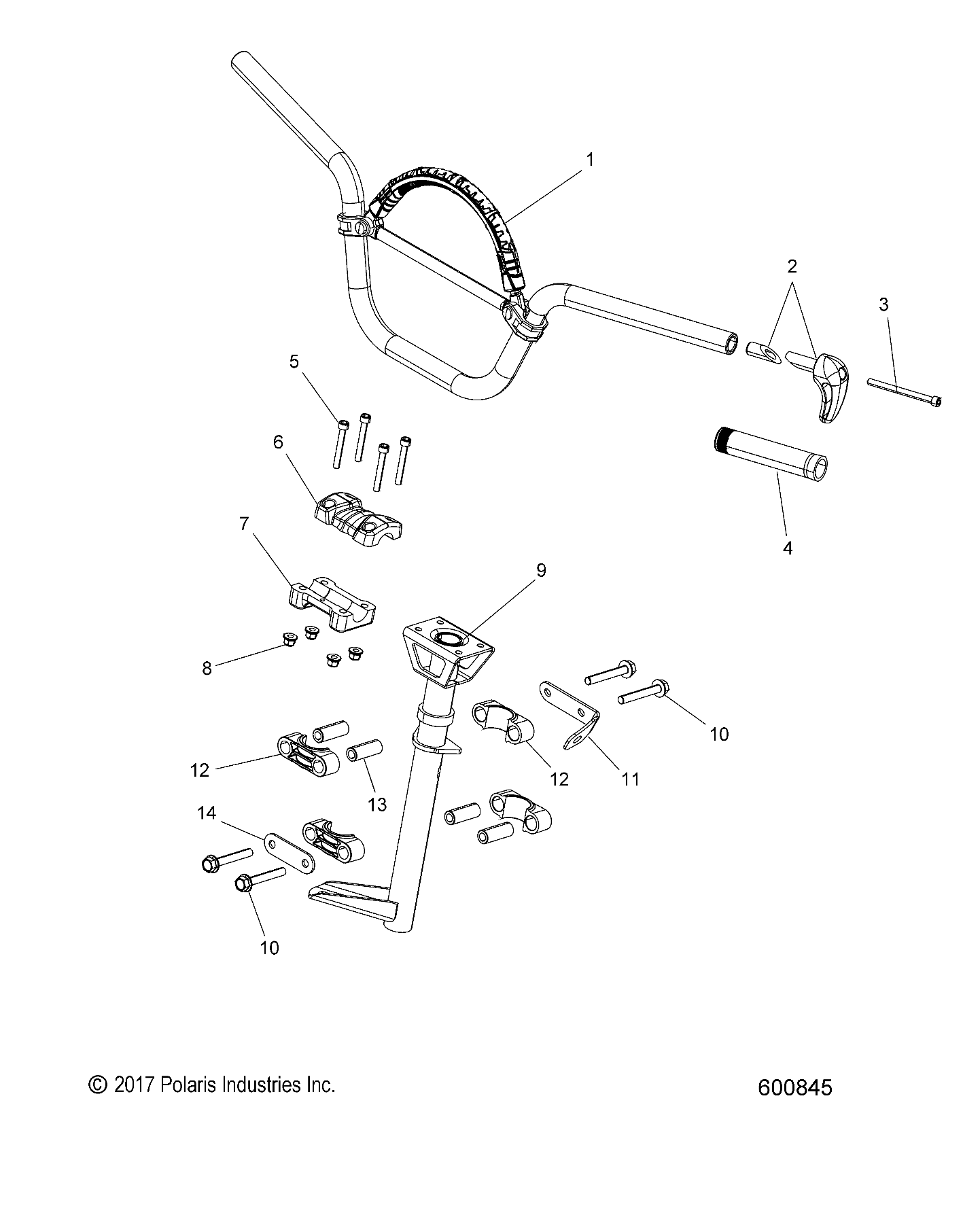 Details about Black Handlebar Hook - Polaris - 800 600 - 2008-2018 - Part  1823339-070 - OEM