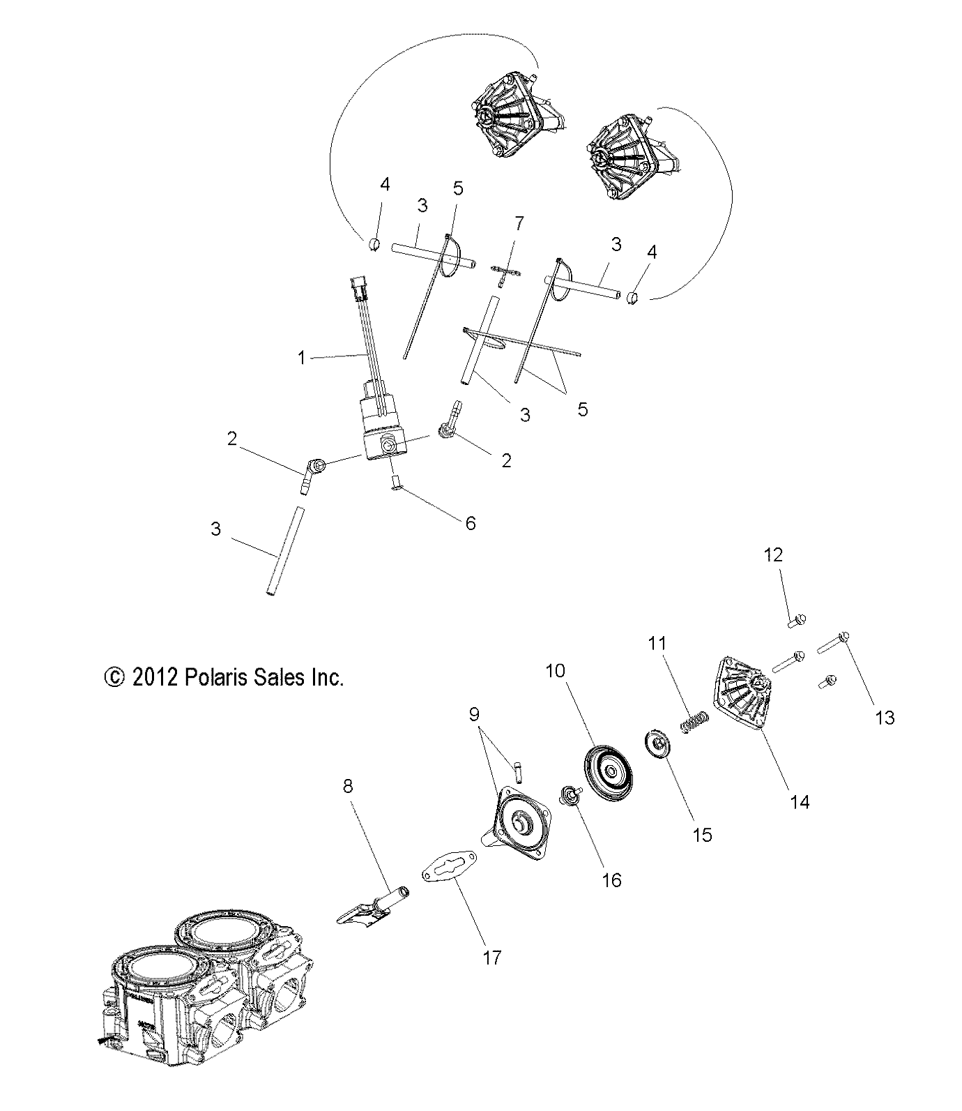 Details about Polaris KVALVE GUILLOTINE 800 INT. THD. 2206018 New OEM